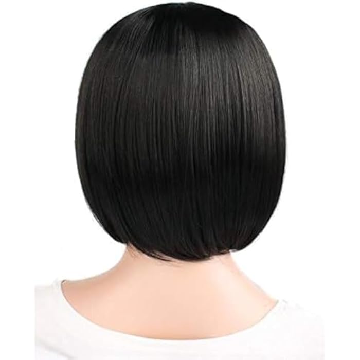 DILLARDS Short Straight Synthetic Wig Black Heat Resistant Daily Use - Image 1